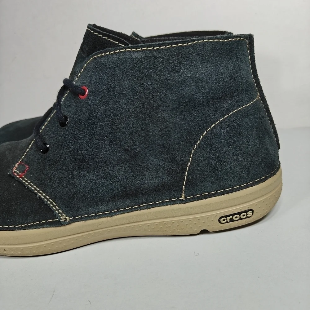Crocs Thompson Desert Chukka Boots  Black Chai Suede Casual Boots Men's Size 13